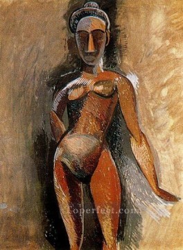 Femme nue debut 1907 Desnudo abstracto Pinturas al óleo